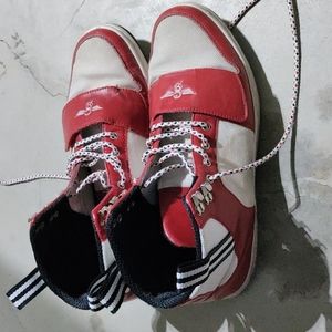 Red and White Creative Recreation Size 11.5 Sneakers